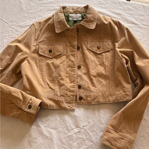 Wilsons Leather Tan Suede Cropped Jacket
